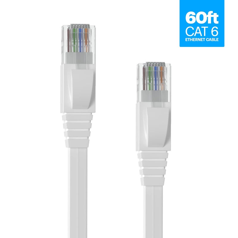 Amcrest CAT6E 4K-Rated Video POE Ethernet Cable 60ft Internet High Speed Network Cable for PoE Security IP Cameras, Smart TV, PS4, Xbox One, Router, Laptop, Computer, Home (CAT6ECABLE60) - Image 2